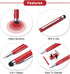 MECCANIXITY 6pcs Metal Stylus Pen, 2 in 1 Universal Retractable Ink Pen with Stylus Tips for All Touch Screen Devices,