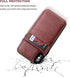 KIHUWEY Wallet Case for iPhone X/Xs - Premium Leather with Credit Card Holder, Heavy Duty Protective Cover (Brown)