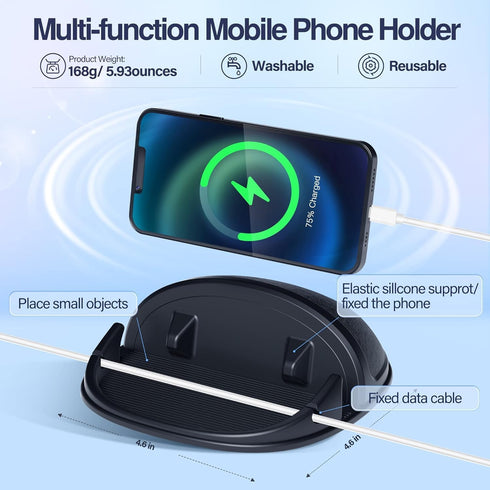 Loncaster 2 Pack Dashboard Car Phone Holder Mount, Universal Cell Phone Automobile Cradles Ultra Stable Slip Free Hands