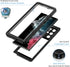 Lanhiem IP68 Waterproof Dustproof Case for Samsung Galaxy S22 Ultra, Built-in Screen Protector, Heavy Duty (Black/Clear)