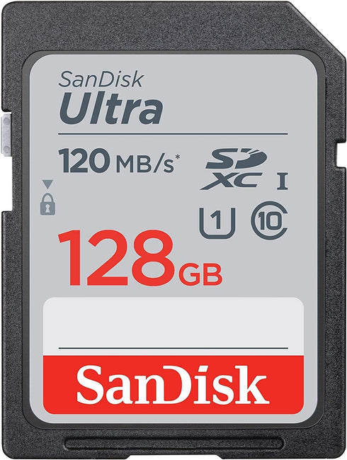 SanDisk 128GB SD Ultra Memory Card for Waterproof Camera Works with Olympus Tough TG-6, TG-5, TG-4, TG-3, TG-870 (SDSDUN4-128G-GN6IN) Plus (1) Everything But Stromboli SD Card Reader