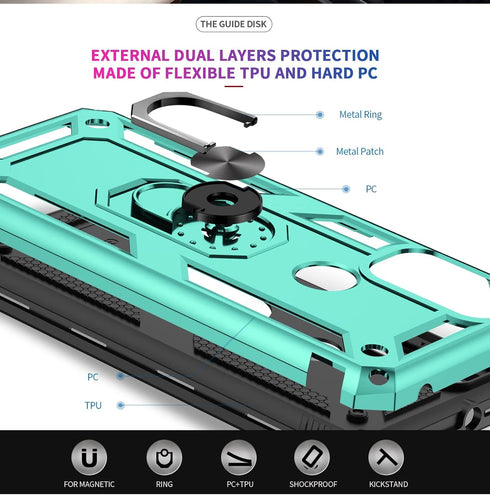 LeYi Moto G Pure Phone Case, G Play 2023 Case with 2 Pcs Tempered Glass Protector, Mint