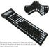 Silicone Keyboard, Foldable Soft Waterproof Rollup Keyboard for PC Laptop Notebook, 103 Keys, Mute Typing, Lightweight