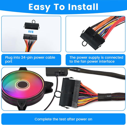 SDTC Tech 24-Pin ATX Power Supply Jumper Bridge Tool, PSU Test Starter Without Being Plugged Into Motherboard