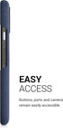 kwmobile Fabric Case for Google Pixel 5 - Hard Protective Phone Cover with Material Texture, Dark Blue