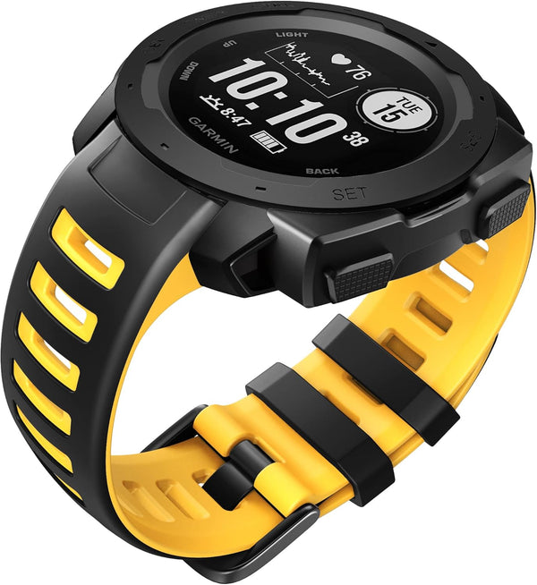 ANCOOL Soft Silicone Watchband Replacement for Garmin Instinct 2, Compatible with Tide/Esports/Solar/Tactical,