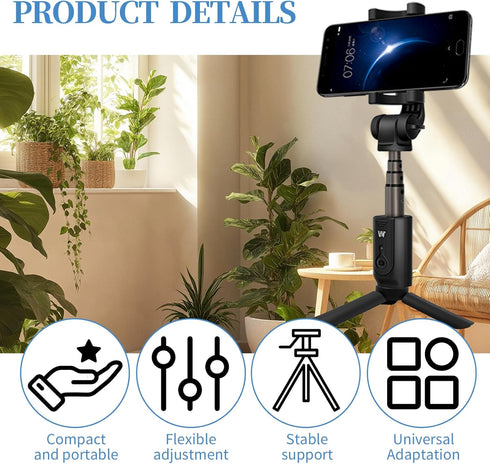 Vvluvva 3 2, Portable Mini Tripod Compatible with Osmo Pocket & Lightweight Foldable Stand, Tabletop Mount