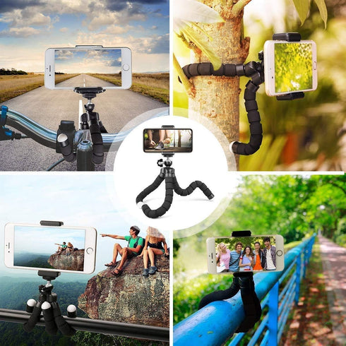 Flexible Webcam Stand and Cell Phone Tripod - Holder for Logitech, Nexigo Webcam, GoPro Camera and More