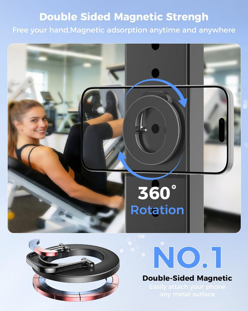 SUPERONE 360 17 16 15 14 13 12, Magnetic Phone Ring for MagSafe, Rotation Magnetic Phone Grip Ring Holder