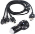 Bling Car Charger Accessories Set, Rhinestone Dual USB Car Chargers + Bling 3 in 1 Charging Cable for Girls