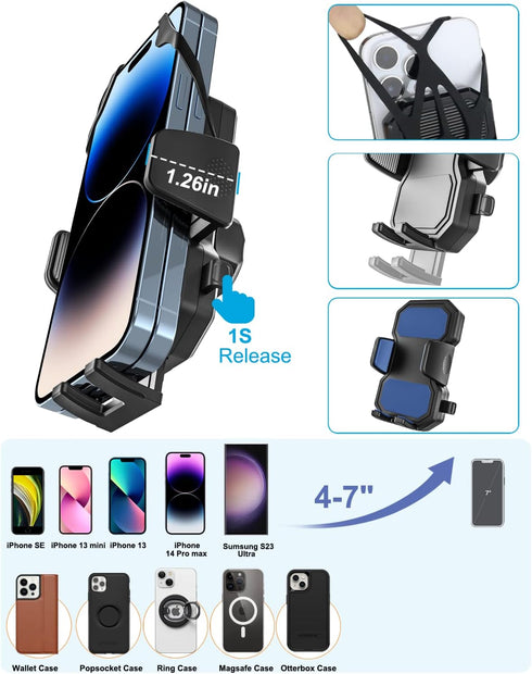 woleyi 17 16 15 14 13 12 S25, 4-7" Gooseneck Stroller Phone Holder, Cell Phone Mount Pole Clamp for Baby Stroller