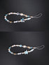 (Black01) Phone Charm, Cell Phone Chain Lanyard Wrist Strap Beaded String for Women Girls, Wristlet Strap for iphone