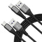 USB to USB C Cable 2-Pack, 3ft Fast Charging High Speed Nylon Cord for Samsung Galaxy A20, S20, S10 Plus, Note 8