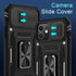 DEERLAMN iPhone 12/12 Pro Case - Black, Military Grade Shockproof, Slide Camera Cover, Screen Protector (2 Packs),