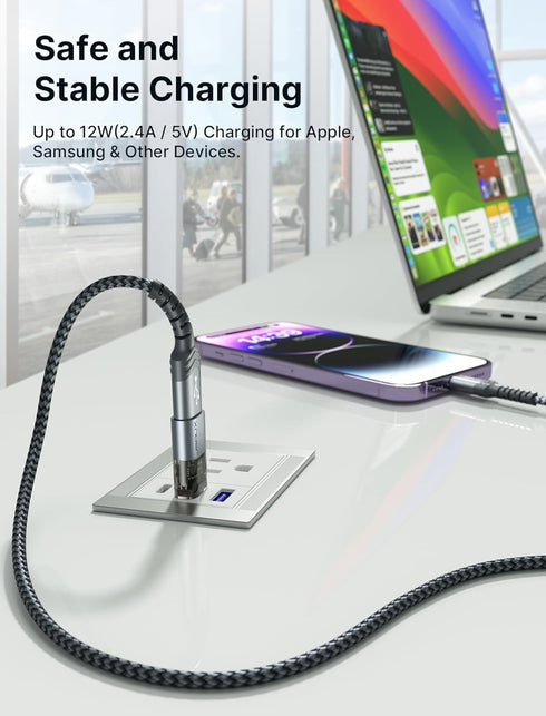 JSAUX USB Data Blocker & USB C Data Blocker (4-Pack) for Charge Only, Protect Against Juice Jacking and Hacking