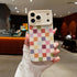 YUMUPIFE 17 17 Compatible with iPhone Pro Case Cute Checkered Pattern Design for Girls Women, Soft Silicone Shockproof