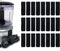 Cable Clams by Wrap-It Storage, 3" Black Cord Organizer for Appliances Strips, Adhesive for Office Organization