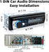 Auroky JSD-530 FM/MP3/TF/AUX/EQ, Single DIN Car Stereo Bluetooth Audio Player Handsfree Radio Receiver Dual USB Ports