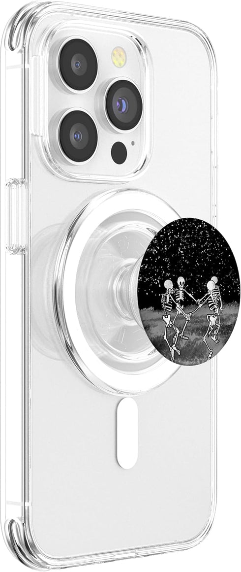 PopSockets PopGrip for MagSafe Skeletons Dancing Night Sky Cool Goth Aesthetic Halloween