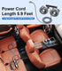 Dual Head Gooseneck Car Cooling Fans for Back Seat for Kids, USB Car Headrest Cooling Fan for Baby Rear Facing, Car