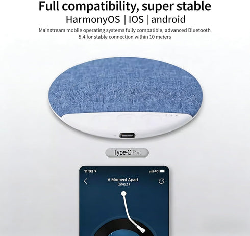 2026 48H New Bluetooth Pillow Speaker Pro for Sleeping, Under Pillow Speaker with Sleep Timer & White Noise, Thin