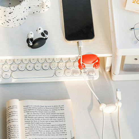 4PCS Crab Cord Organizer Cable Clips, Self-Adhesive USB Cable Organizers for Home Office Desk, Wire Holder & Decor