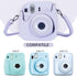 Phetium Instant Mini 12 Camera Protective Case Compatible with Instax Mini 12 11, PU Leather Bag with Pocket, Lilac