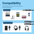 MMOBIEL Headphone Splitter 3.5mm, Mic and Audio Splitter, 1 Male to 2 Female, Compatible with Phone, Laptop, PC,