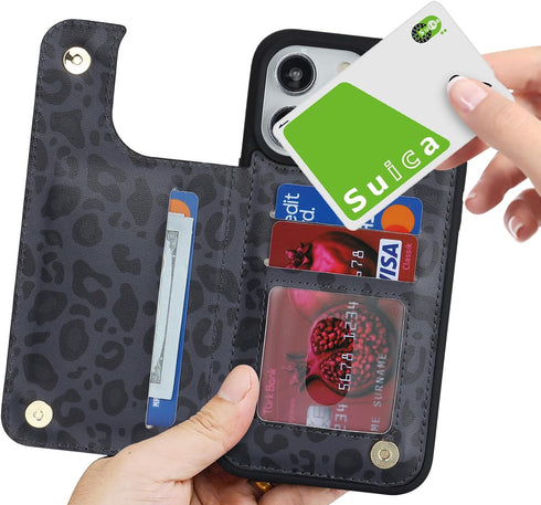 iCoverCase for iPhone 14 Pro Max with Card Holder, RFID Blocking PU Leather Protective Wallet Case for iPhone 14 Pro