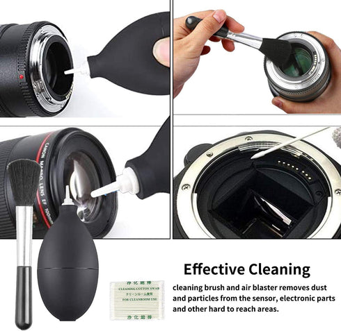 Professional DSLR Camera Cleaning Kit with APS-C Swabs, Microfiber Cloths, and Cleaning Pen