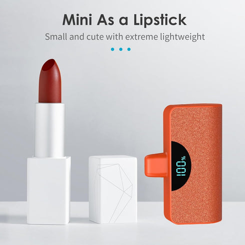 Mini Portable Charger Power Bank 5200mAh, 20W PD Fast Charging Battery Pack for iPhone 14 Pro