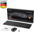 Perixx PERIDUO-716, Wireless Standard Keyboard and Optical Mouse Combo Set - Black