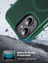 Tigowos for iPhone 15 Magnetic case Fits MagSafe 15FT Drop Resistant Skin Friendly Feeling Heavy Duty Shockproof Back Cover Fits iPhone 15 Phone Cases 6.1",Matte Green