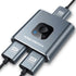 SCSXGO HDMI Switch 4k@60hz Splitter, Aluminum Bidirectional HDMI Switcher 2 in 1 Out,
