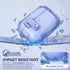 Inesore Clear Case for AirPods Pro 2nd Generation with Safety Lock, Magsafe One Click Open Function, Blue