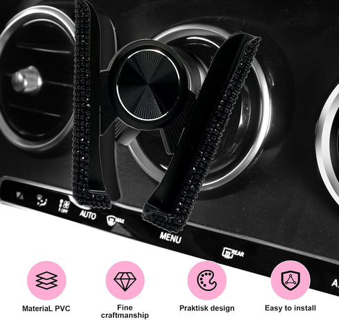 Titgoes Pack-1 #1) Car Mobile Phone Holder, Bling Rhinestone Air Conditioning Outlet Navigation Holder, Women Cell