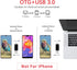 Vansuny 128GB USB C Flash Drive 2 in 1 OTG USB 3.0 + Type C Memory Stick with Keychain for Android Smartphones