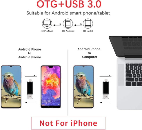 Vansuny 3 Pack 32GB 2 1 3.0 USB C Flash Drive in OTG USB + USB C Memory Stick with Keychain Dual Type C Thumb Drive
