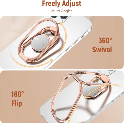 Mindsky 360Rotation Phone Ring Holder Finger Kickstand Cellphone Back Grip Foldable Cell Phone Stand for Desk