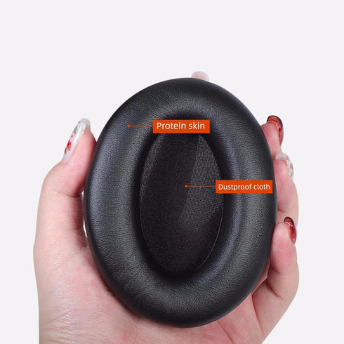 WH-1000XM2 Ear Cushions Replacement Noise Isolation Ear Pads Compatible with Sony WH1000XM2 & Sony MDR-1000X Over-Ear Headphones- Added Thickness & Plastic Stick(Black)