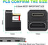 AGVEE 2 Pack Mini HDMI Male to HDMI Female Adapter, 180 Degree Angled U-Shaped 4K@60HZ Converter, Black