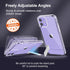JETech Case for iPhone 12/12 Pro - 6.1-Inch Slim Shockproof Bumper Cover with 3-Way Metal Kickstand