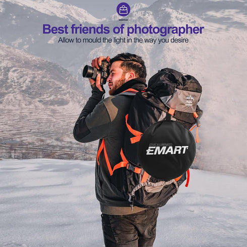 EMART 24’’ (60cm) Light Reflectors 5 in 1 Collapsible Photography Reflector with Bag for Studio Video Photography