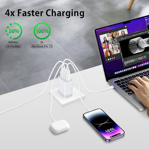 USB Wall Charger Plug, 2-Pack Fast Charging Cube for iPhone 16 15 14 13 12 11 Pro Max
