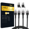 Ailun 6ft USB C to Lightning Cable 2-Pack, MFi Certified for iPhone 14/13/12/11/X, includes USB C to USB A Adapter.