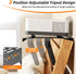 CABTE No Drilling Metal Projector Mount, Adjustable Angle Projector Mount Shelf for Sofa and Bedside, Foldable