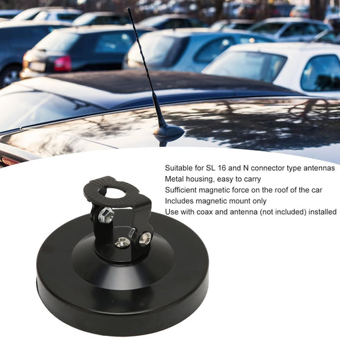 GOWENIC 180 2 16 180 Magnetic Car Antenna Mount Base, Degree Adjustable for Way Radio Antenna, for SL and N Connector