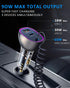 90W USB C Car Charger with 5ft 60W Type C Coiled Cable, Super Fast Adapter for iPhone 15 Pro Max, Samsung Galaxy S24