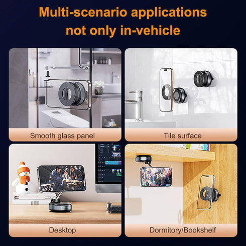 GCSXWQA 2026 360 Upgraded Car Mobile Phone Holder Vacuum Super Magnetic Suction Adjustable Car Mobile Phone Holder