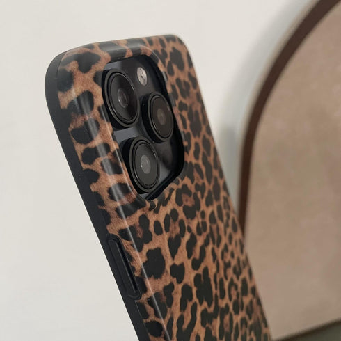 owwiktten 12/12 6.1 inch 12 12pro Brown Cheetah Print Leopard Phone Case for iPhone Pro Retro Trendy Luxury Matte Slim